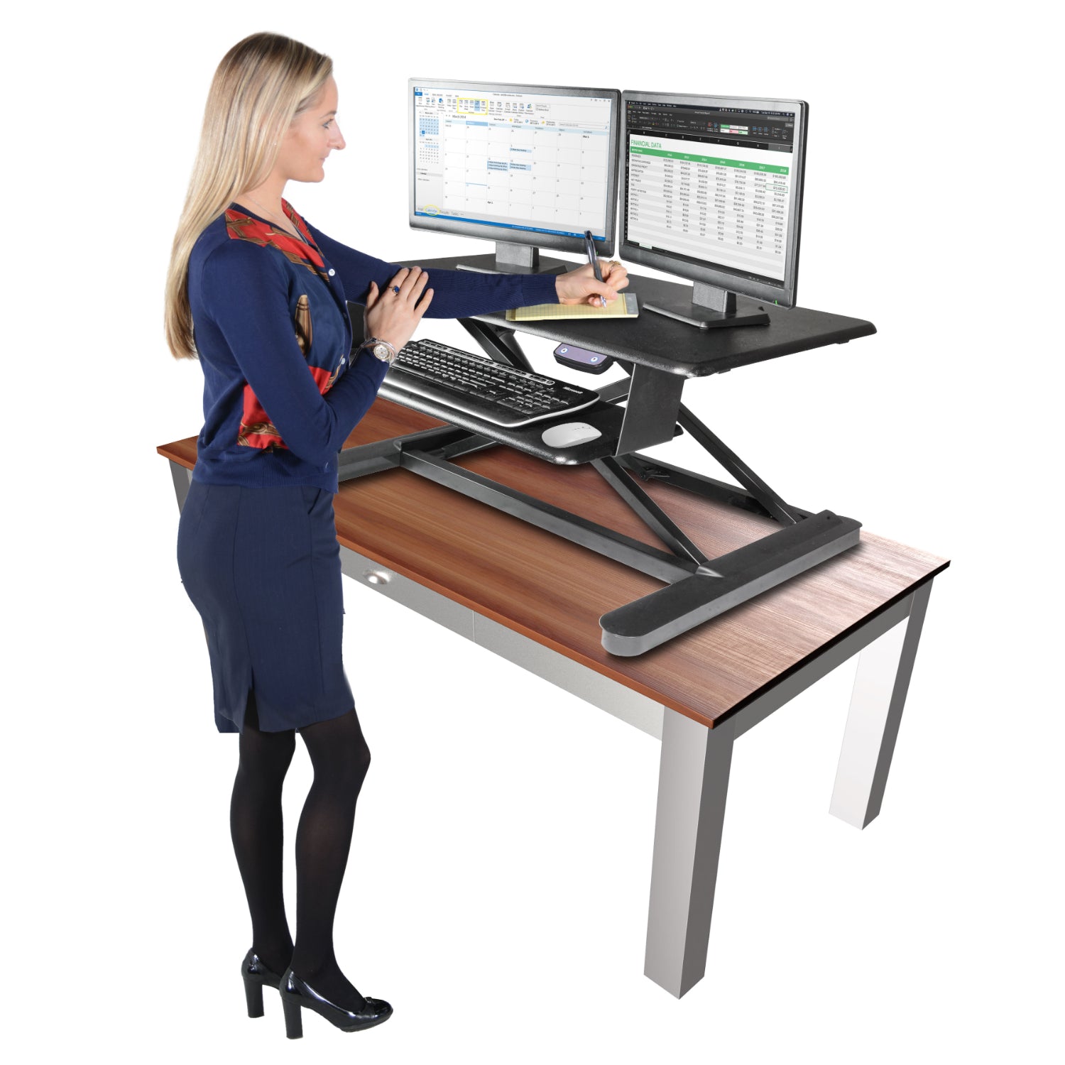 Kantek Electric Sit to Stand Workstation - Black