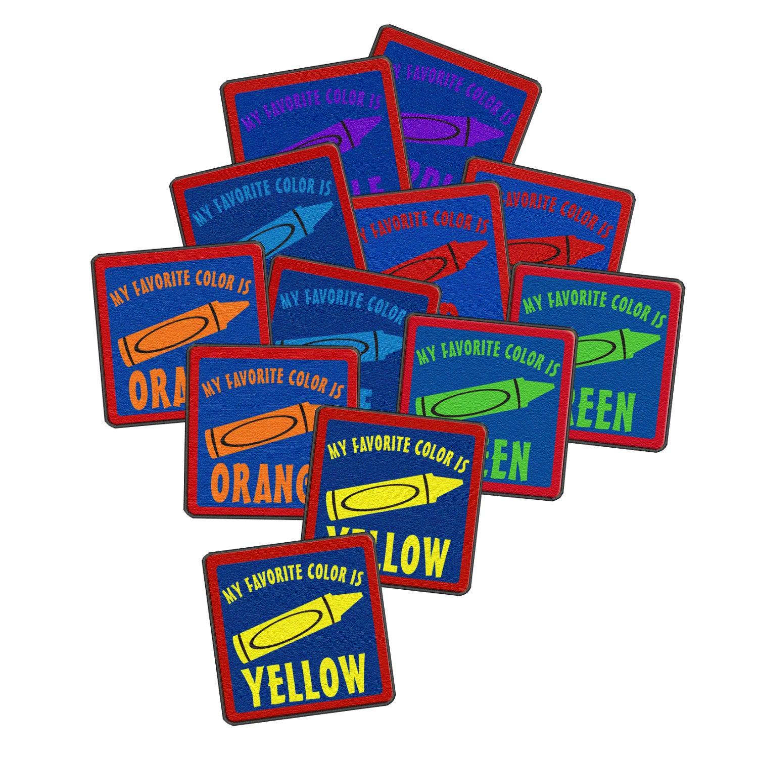 My Favorite Color Seating Squares (Set Of 12)