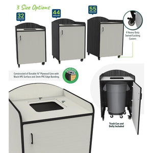 Trash Bin Receptacle, 32 Gallon