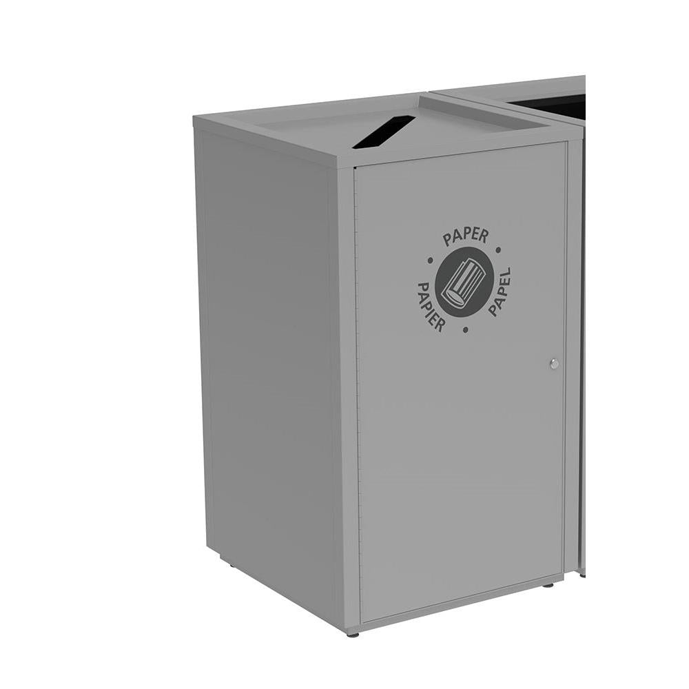 Storlek Indoor Painted Steel Waste Receptacle, Paper Top Opening