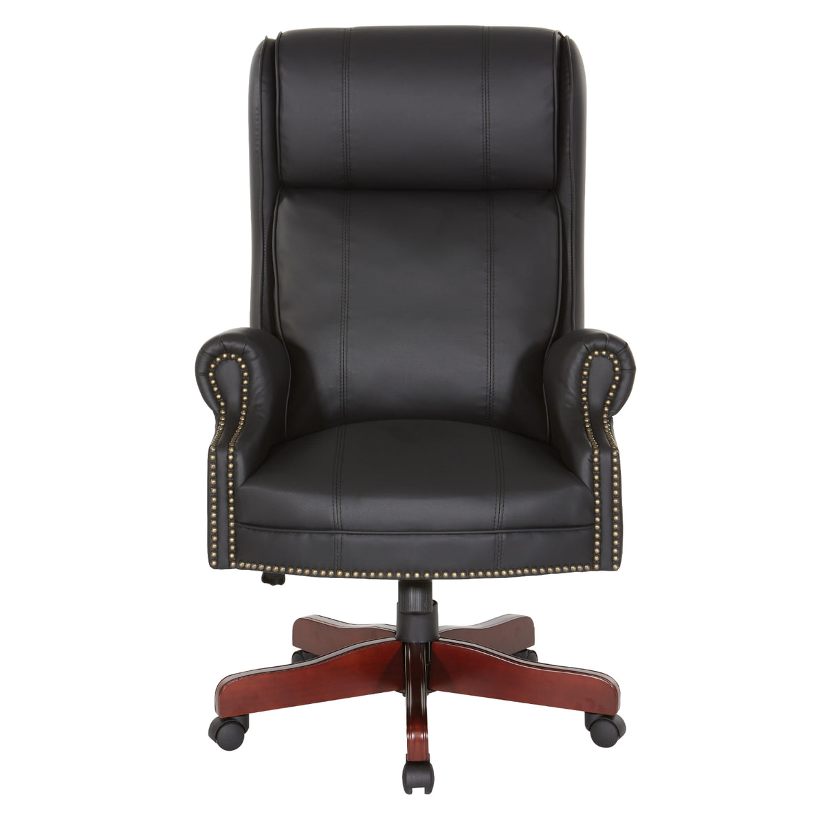 Traditional Executive High-Back Chair with Padded Arms