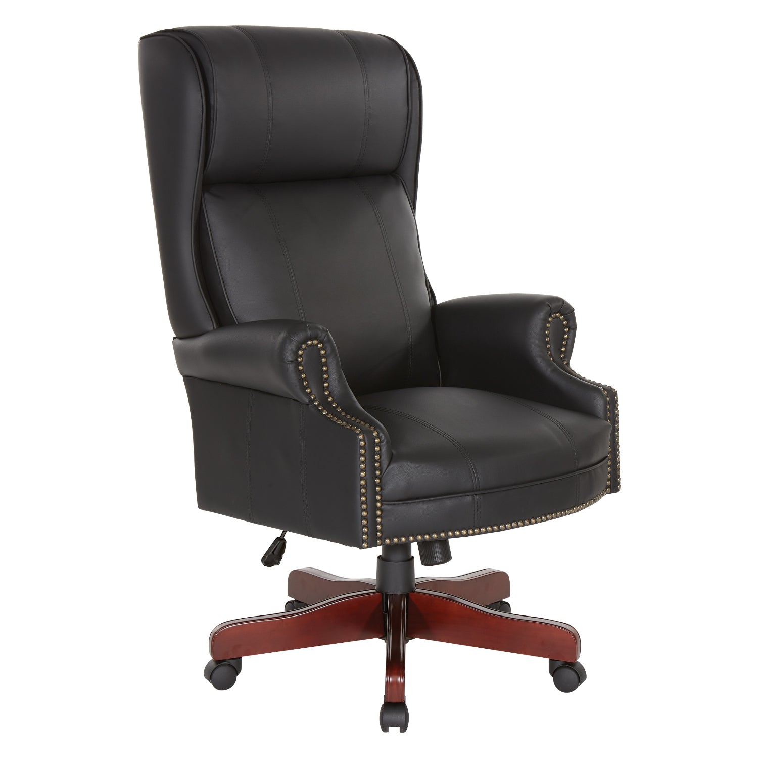 Traditional Executive High-Back Chair with Padded Arms