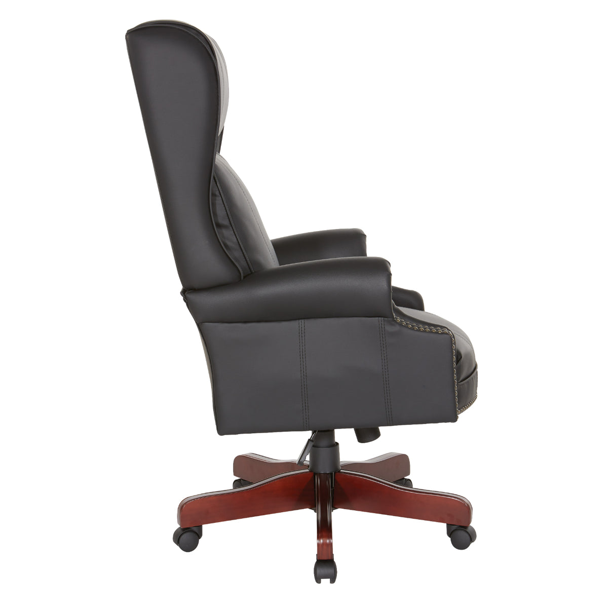 Traditional Executive High-Back Chair with Padded Arms