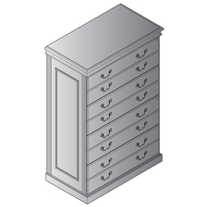Townsend Traditional 4-Drawer Lateral File, 36" x 20" x 54" H