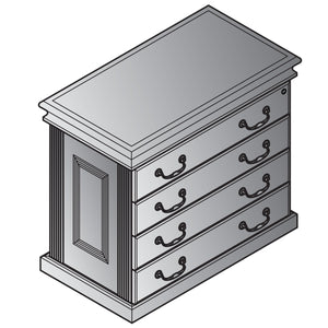 Townsend Traditional 2-Drawer Lateral File, 36" x 20" x 30" H