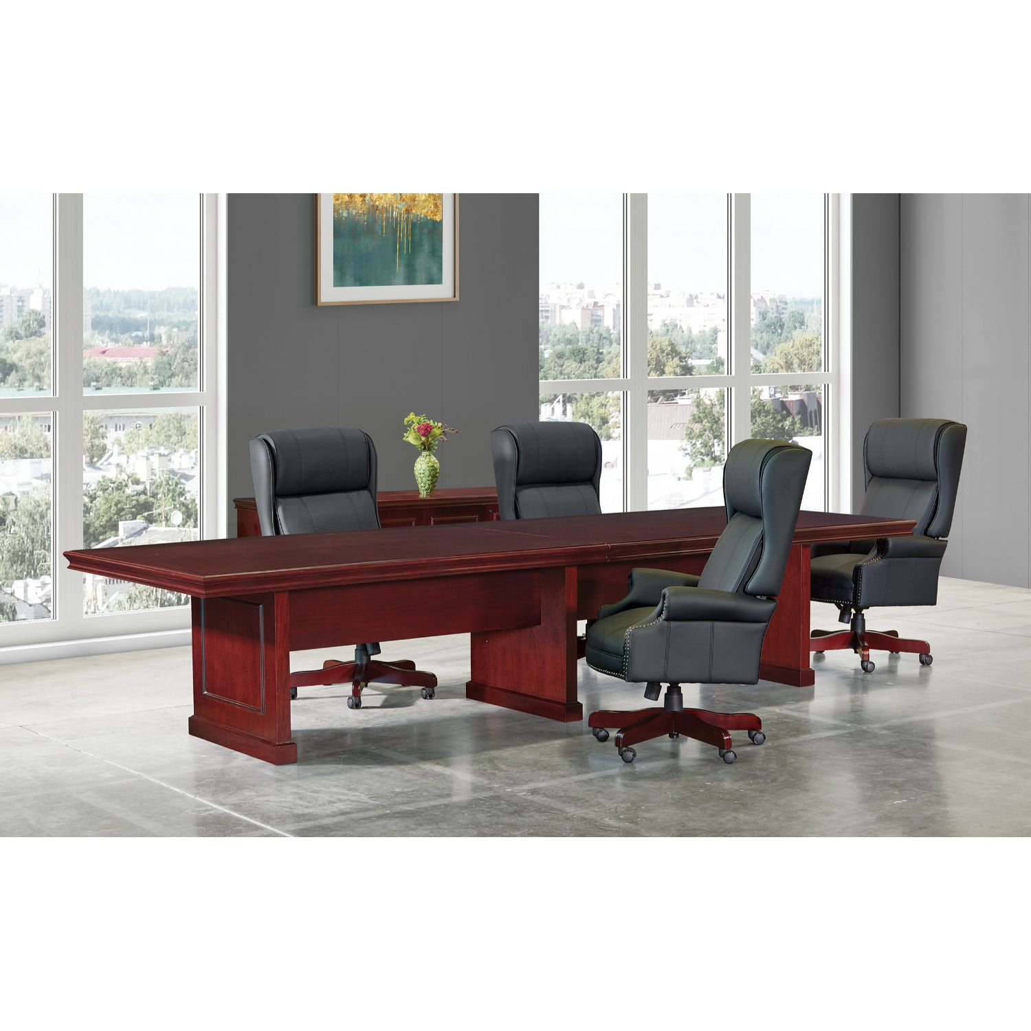 Townsend Traditional Rectangular 12 Ft. Conference Table, 144" x 48" x 30