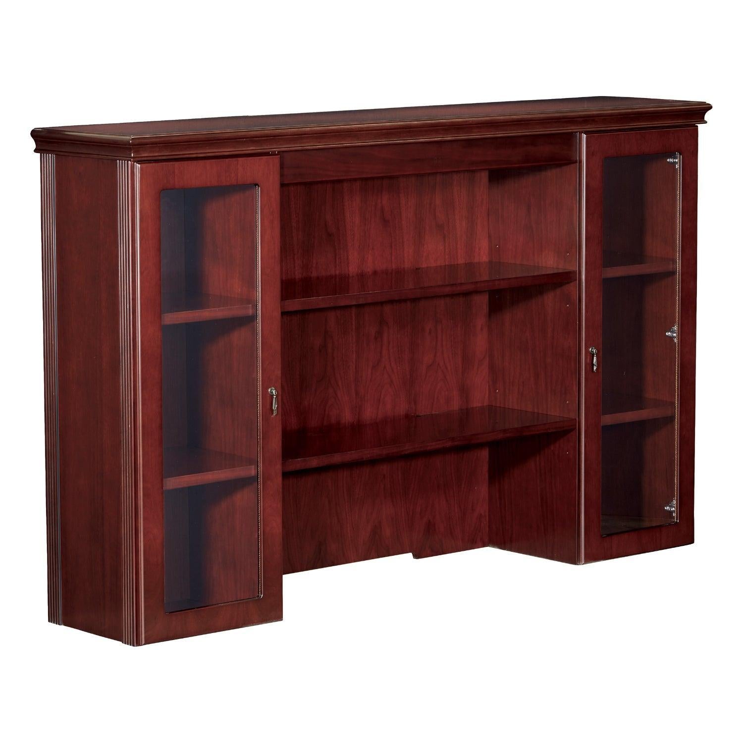 Townsend Traditional Overhead Storage Hutch with Glass Doors, 72" x 15" x 45" H