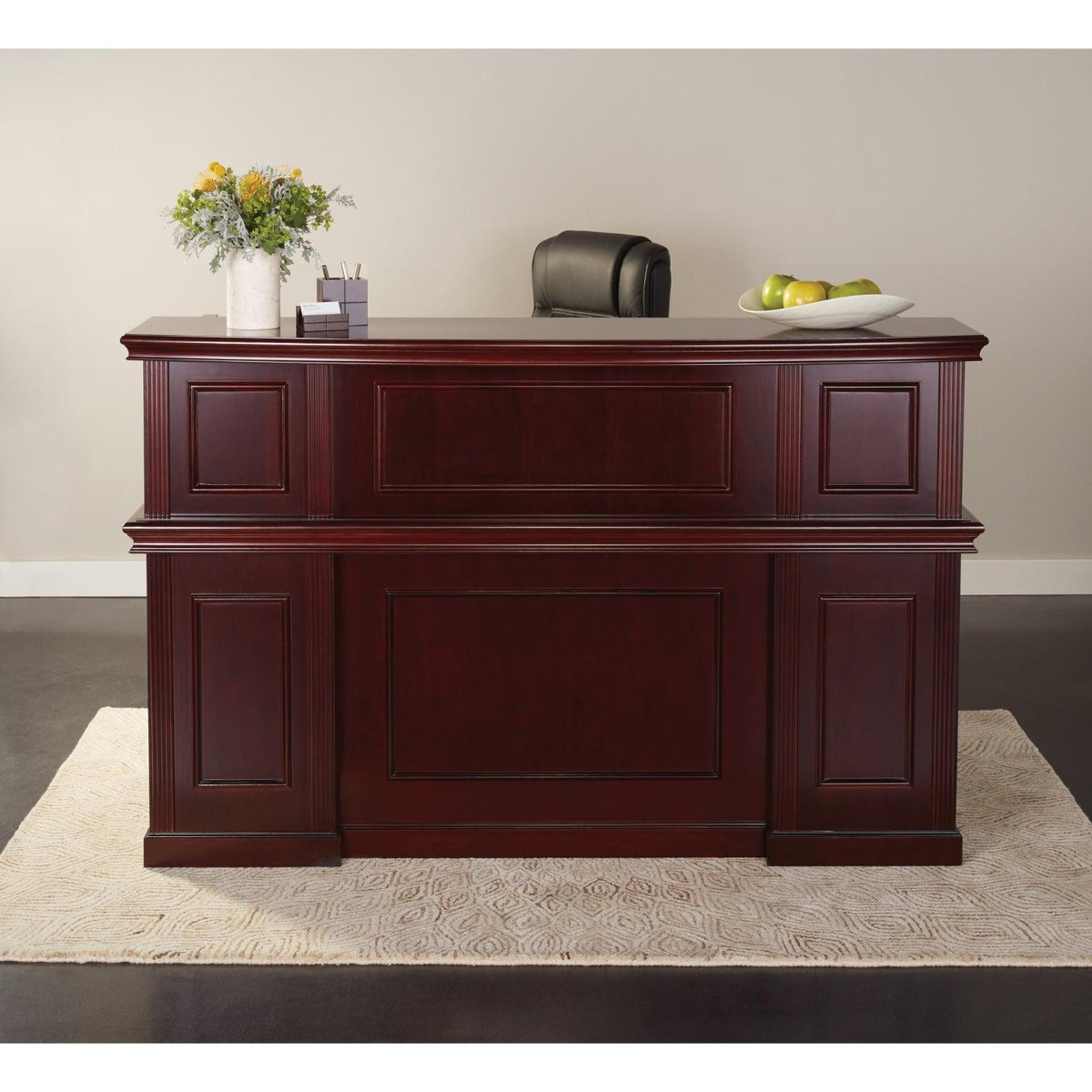 Townsend Traditional Reception Desk, 72" x 37" x 45.5" H