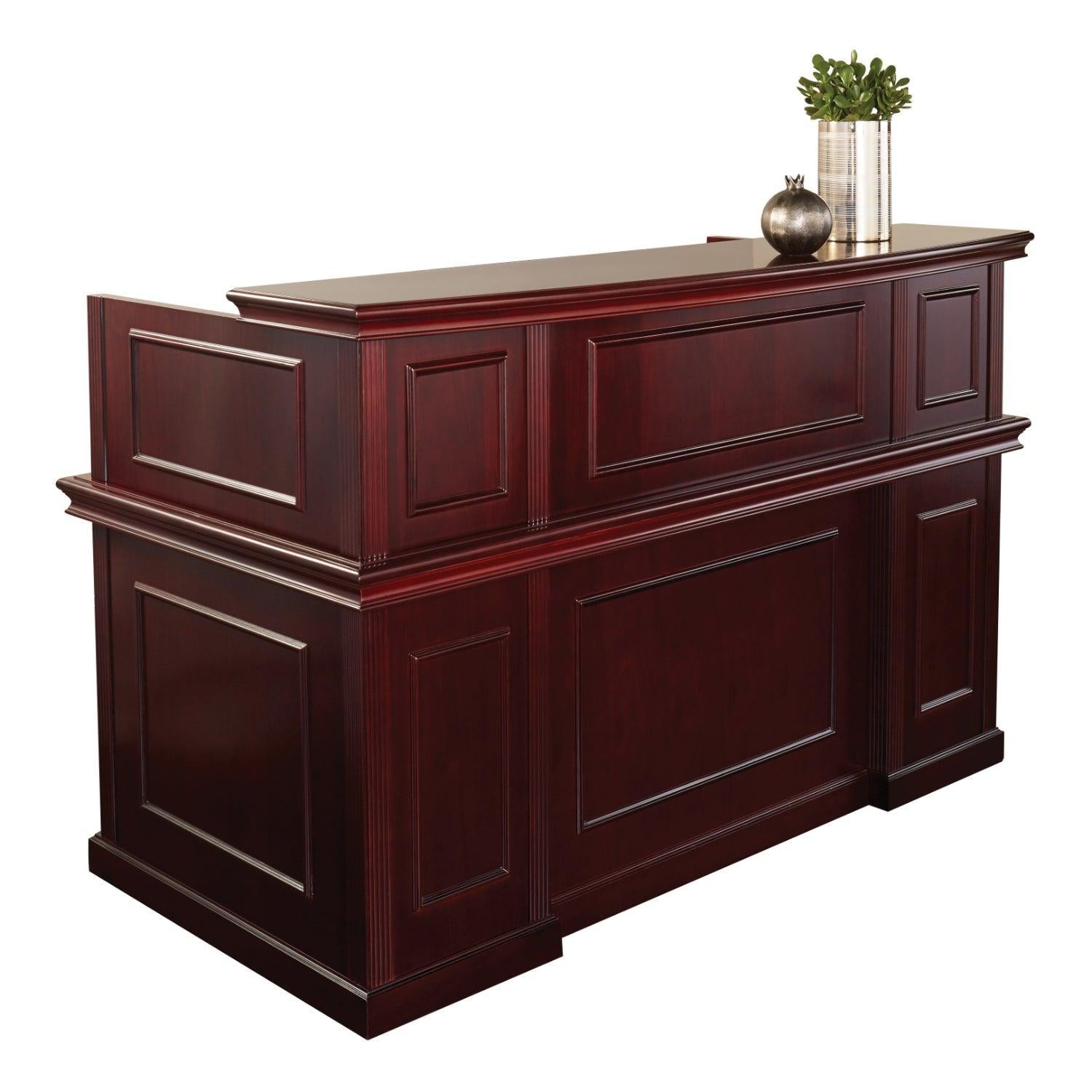 Townsend Traditional Reception Desk, 72" x 37" x 45.5" H