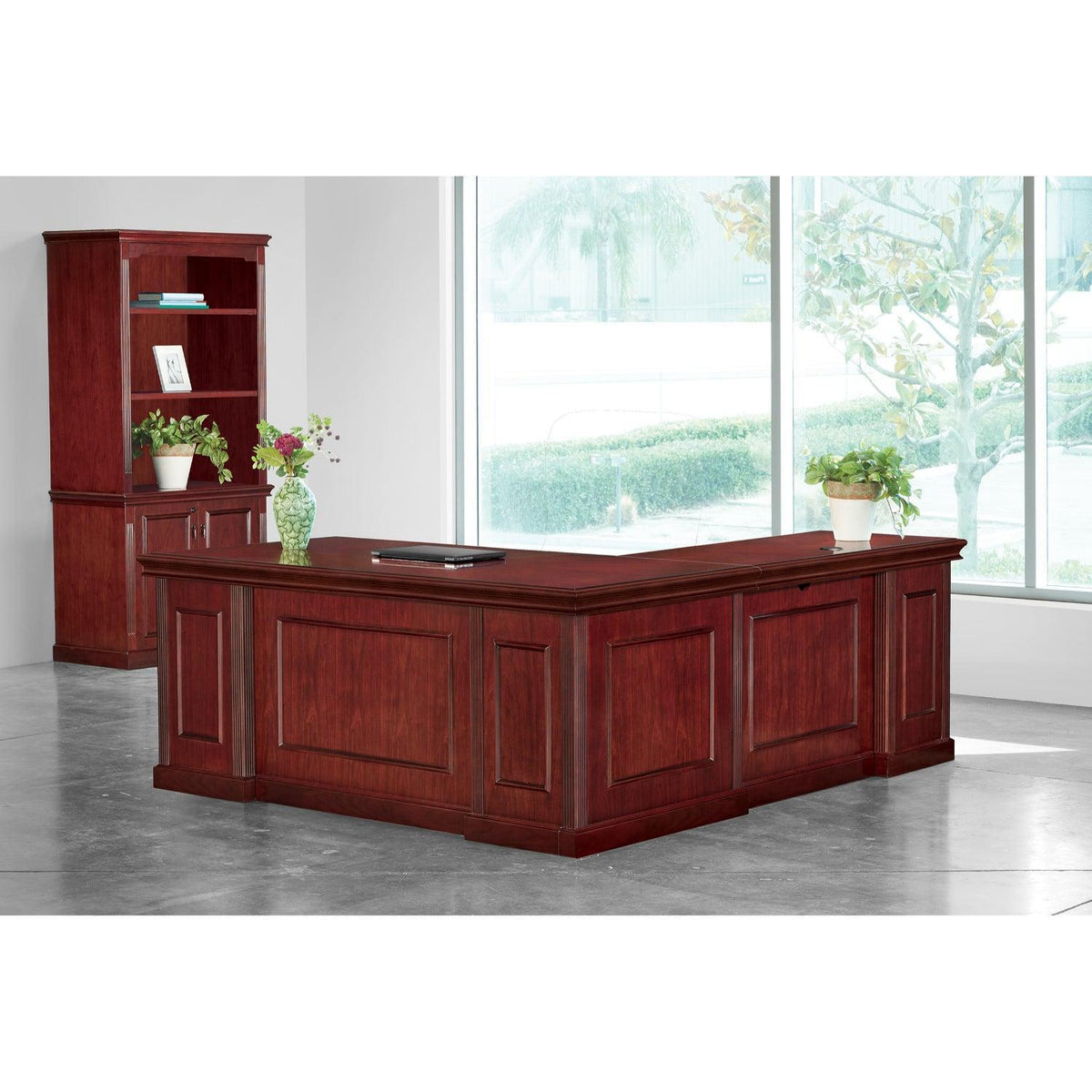 Townsend Traditional L-Shape Desk with Left  Return, 72" x 84" x 30" H