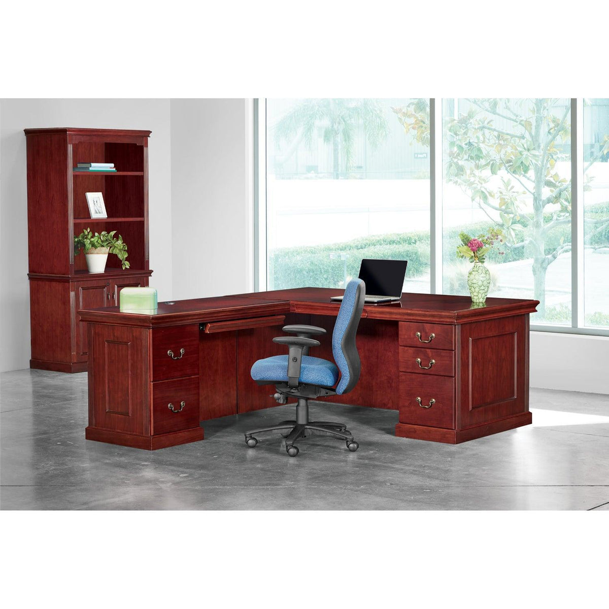 Townsend Traditional L-Shape Desk with Left  Return, 72" x 84" x 30" H