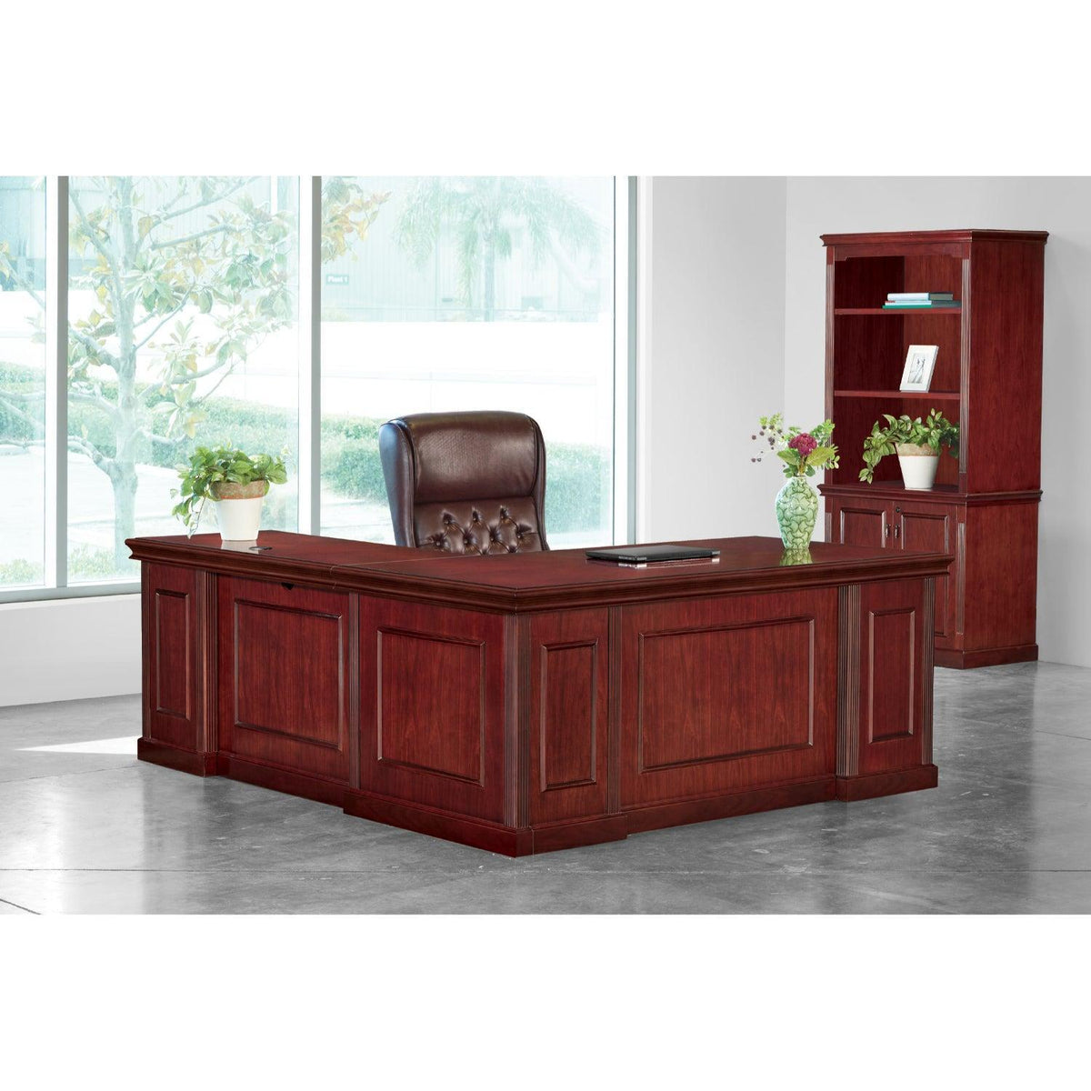 Townsend Traditional L-Shape Desk with Right Return, 72" x 84" x 30" H