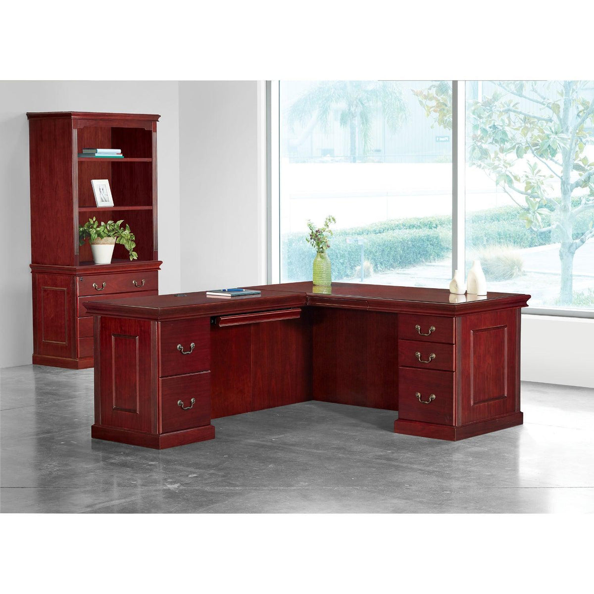 Townsend Traditional L-Shape Desk with Left  Return, 66" x 79" x 30" H