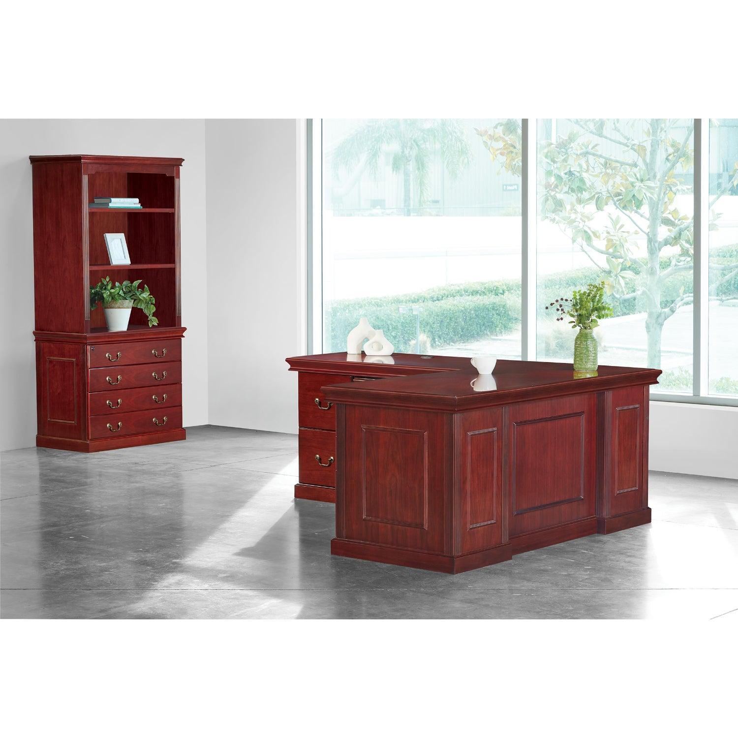 Townsend Traditional L-Shape Desk with Left  Return, 66" x 79" x 30" H