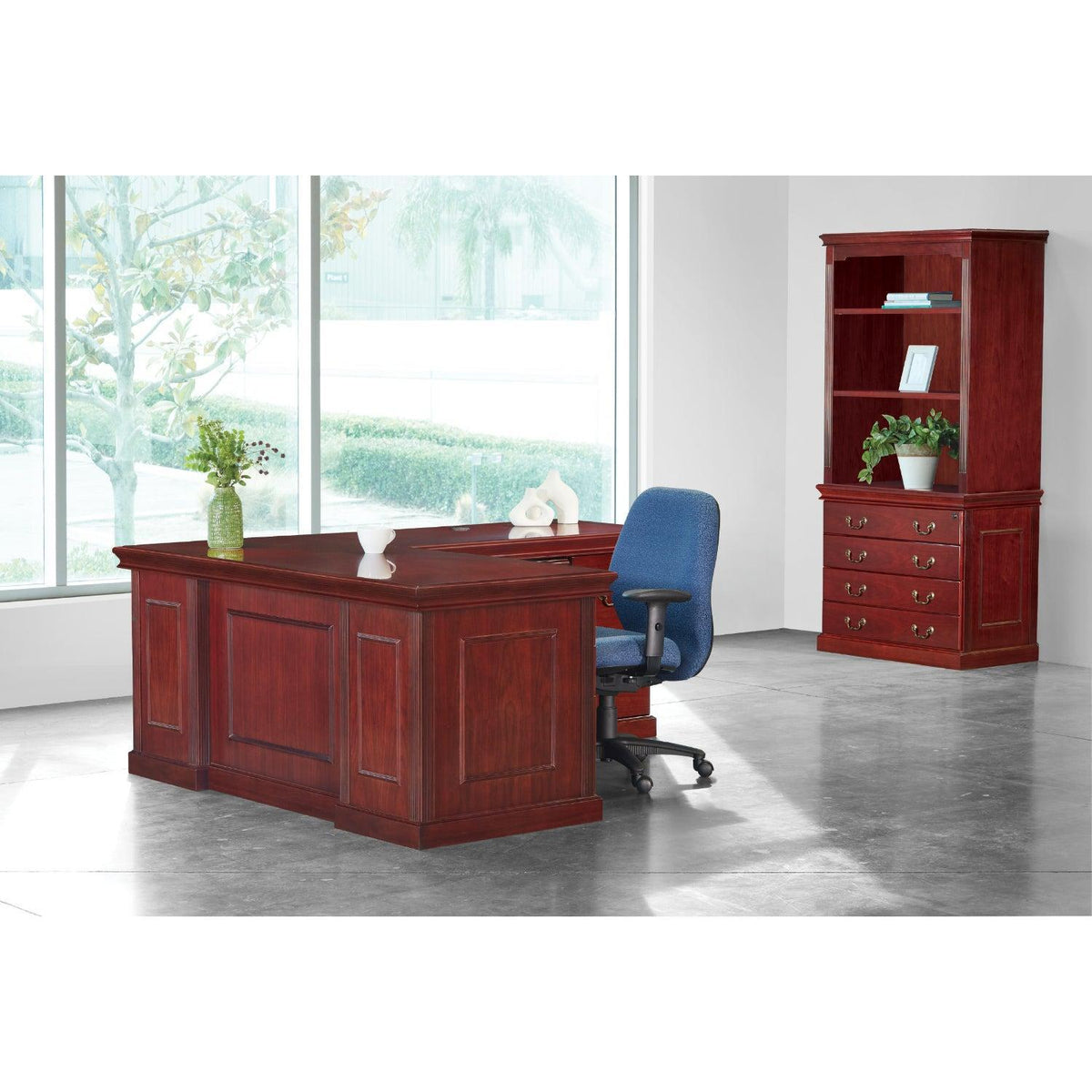 Townsend Traditional L-Shape Desk with Right Return, 66" x 78" x 30" H
