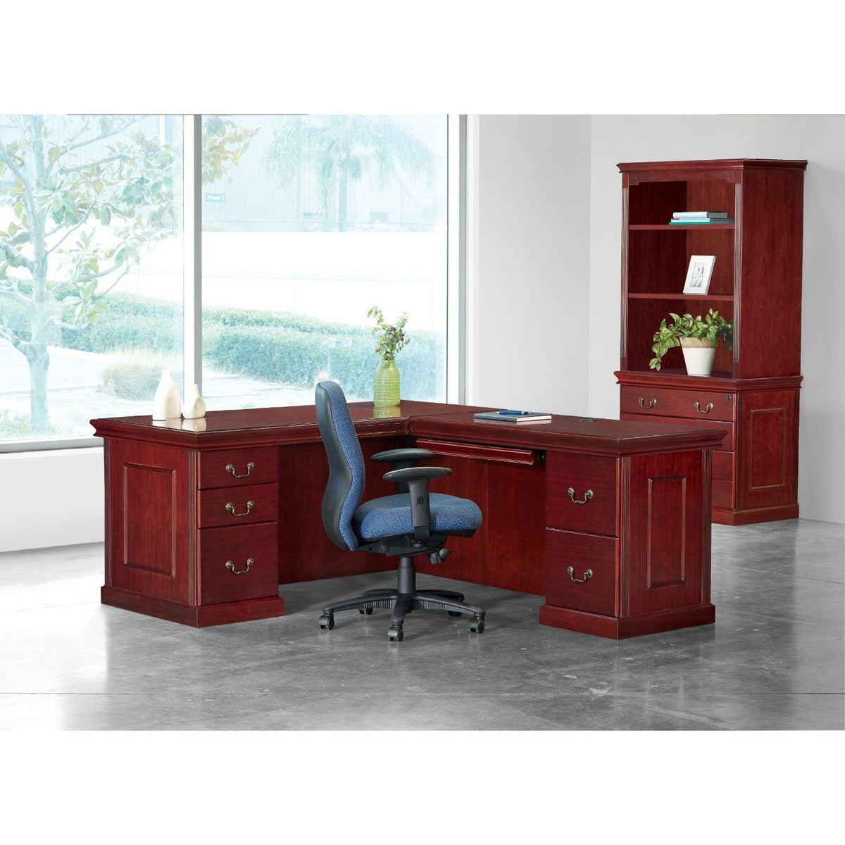 Townsend Traditional L-Shape Desk with Right Return, 66" x 78" x 30" H