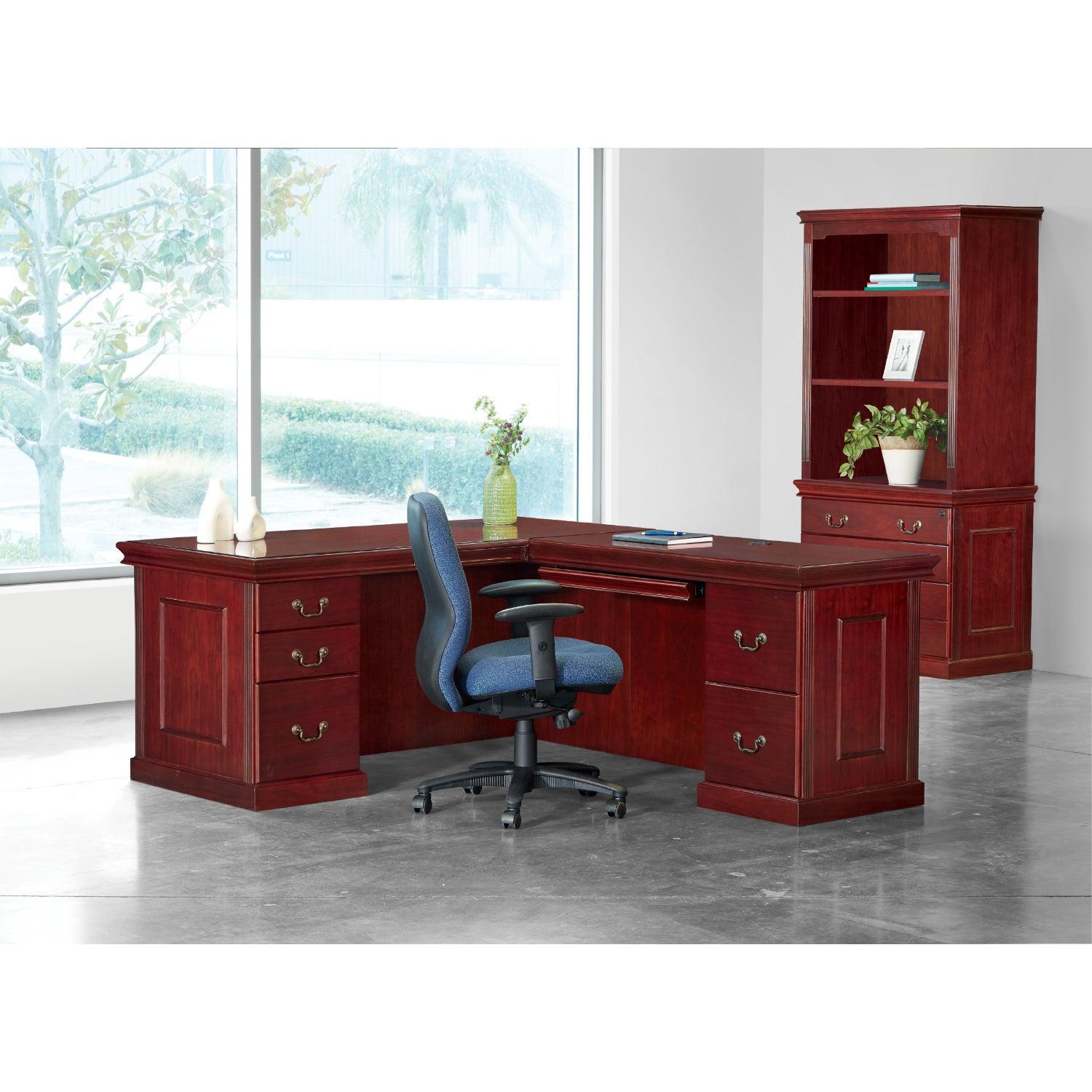Townsend Traditional L-Shape Desk with Right Return, 66" x 78" x 30" H