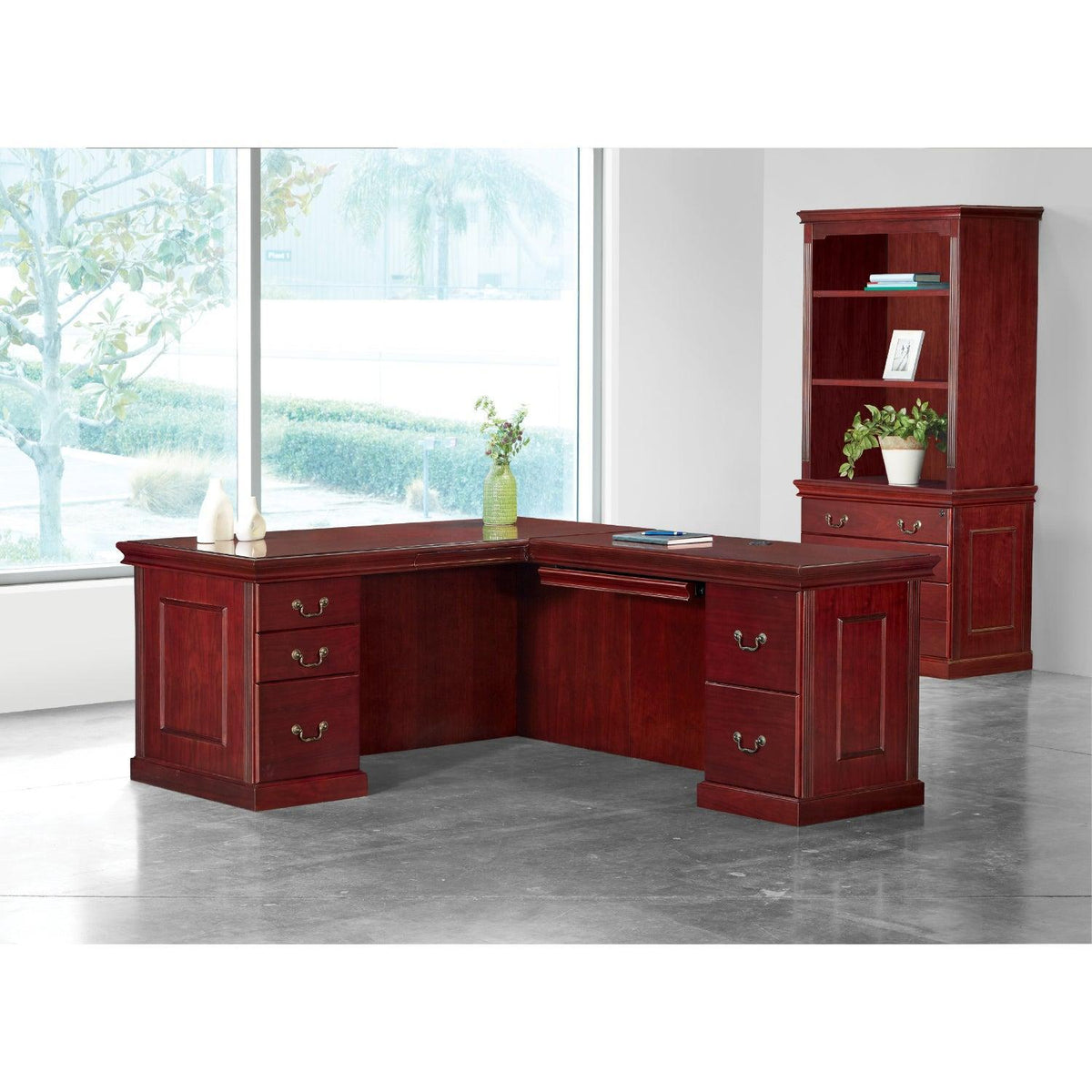 Townsend Traditional L-Shape Desk with Right Return, 72" x 84" x 30" H