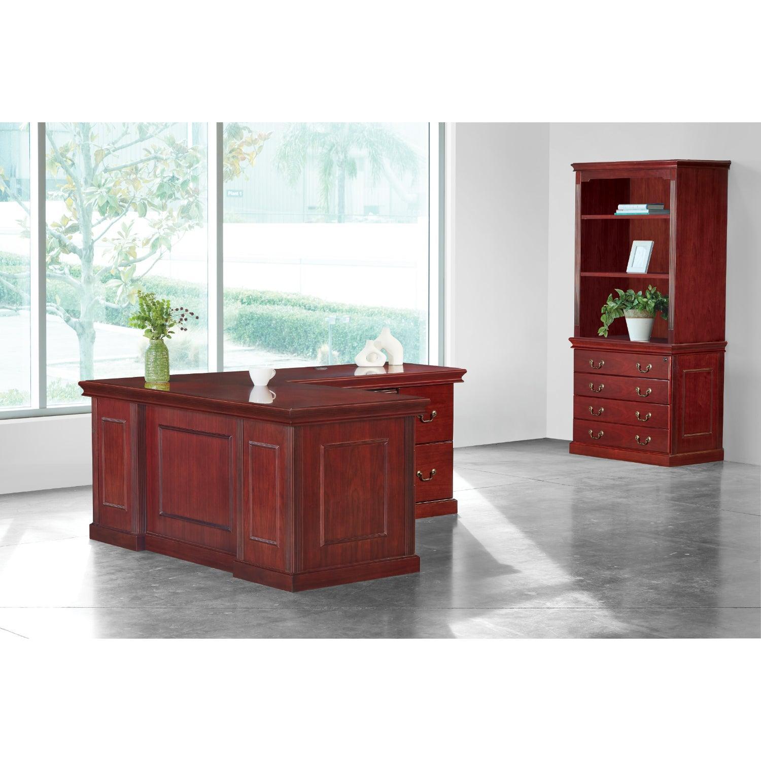 Townsend Traditional L-Shape Desk with Right Return, 72" x 84" x 30" H