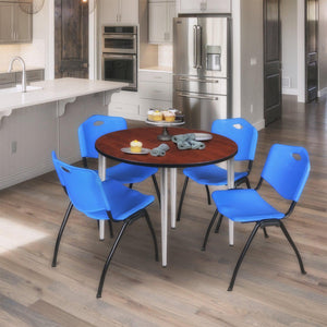 Kahlo 36" Round Breakroom Table with Tapered Legs