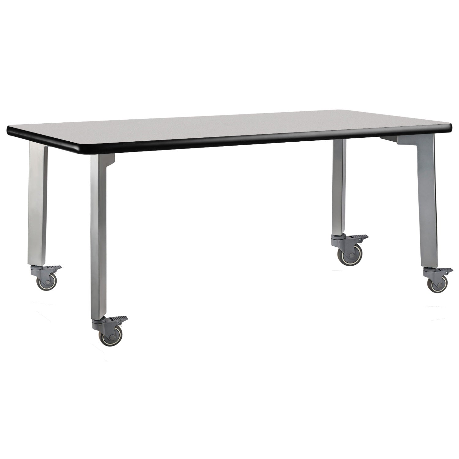 Titan Mobile Table, 36" x 84", Standard High Pressure Laminate Top with Particleboard Core and T-Mold Edge