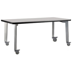 Titan Mobile Table, 24" x 96", Standard High Pressure Laminate Top with Particleboard Core and T-Mold Edge