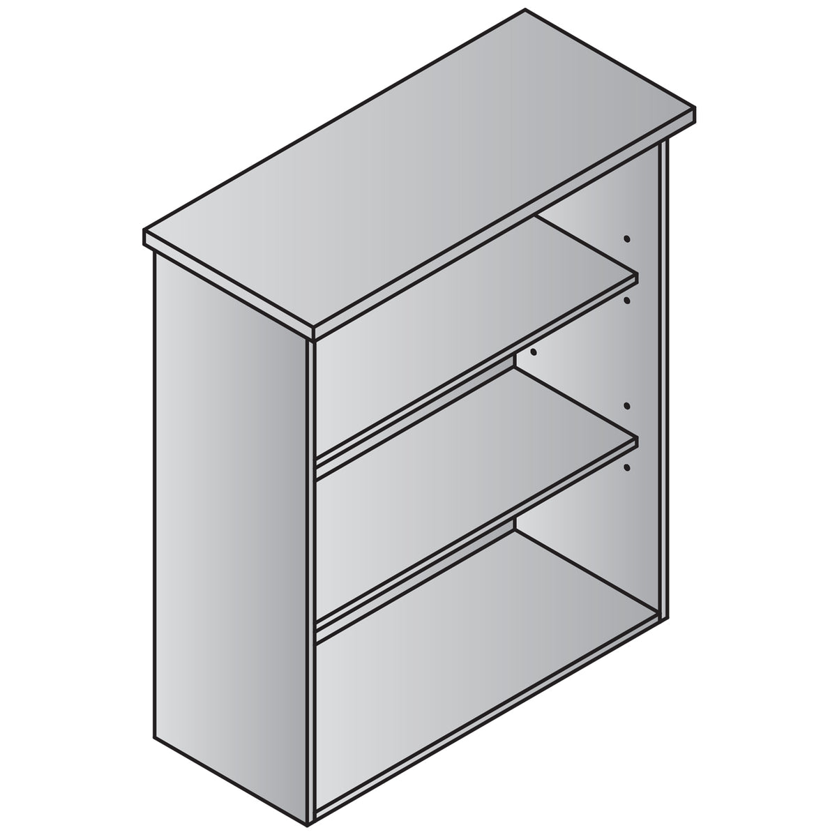 Tuxedo 3-Shelf Bookcase