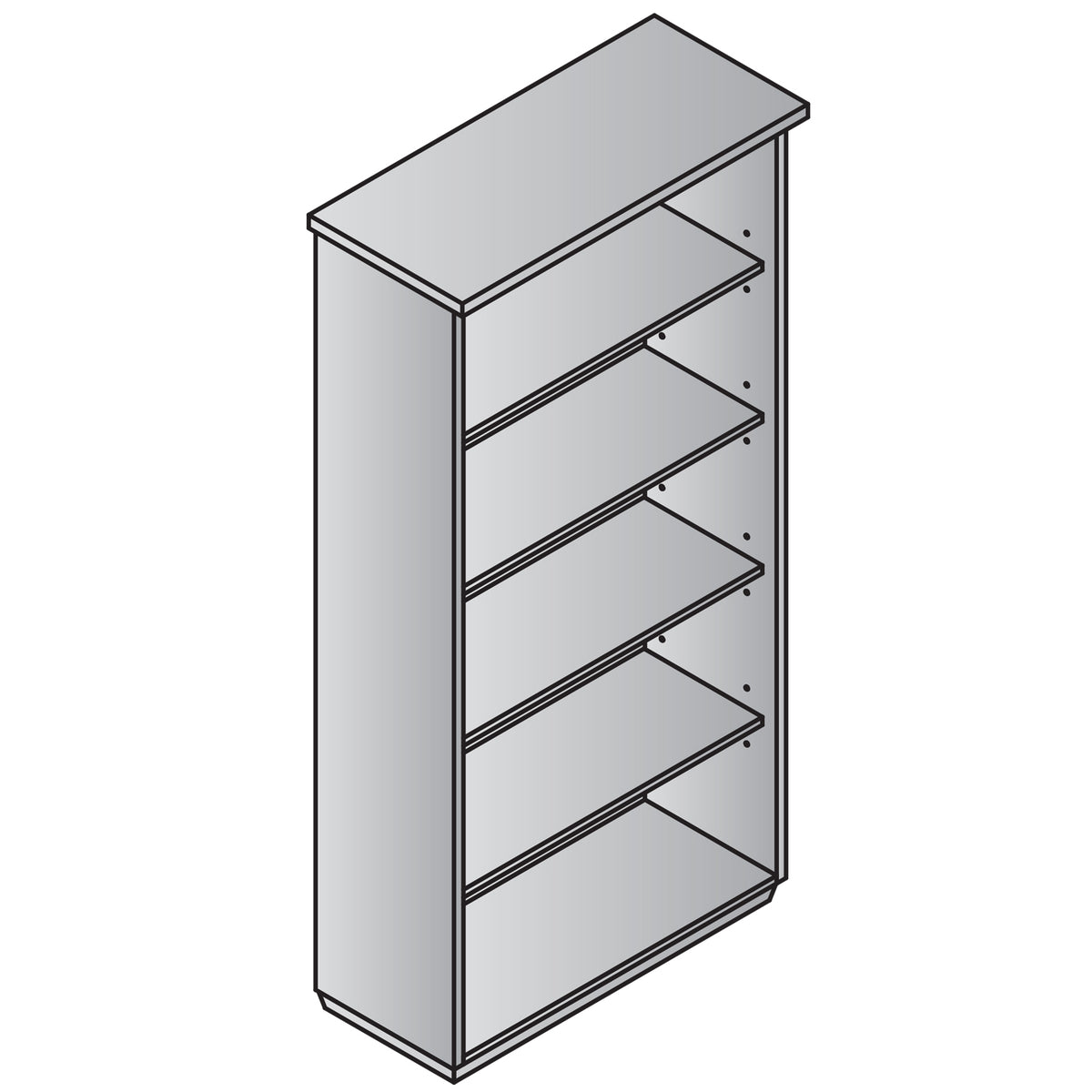 Tuxedo 5-Shelf Bookcase