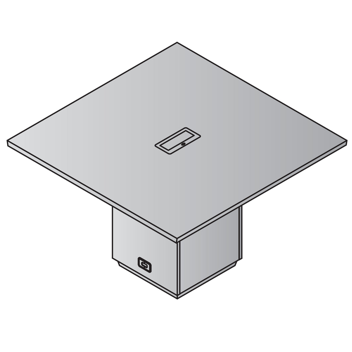Tuxedo 48" Square Table, 2-Color Combination