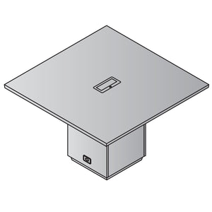 Tuxedo 48" Square Table, 2-Color Combination