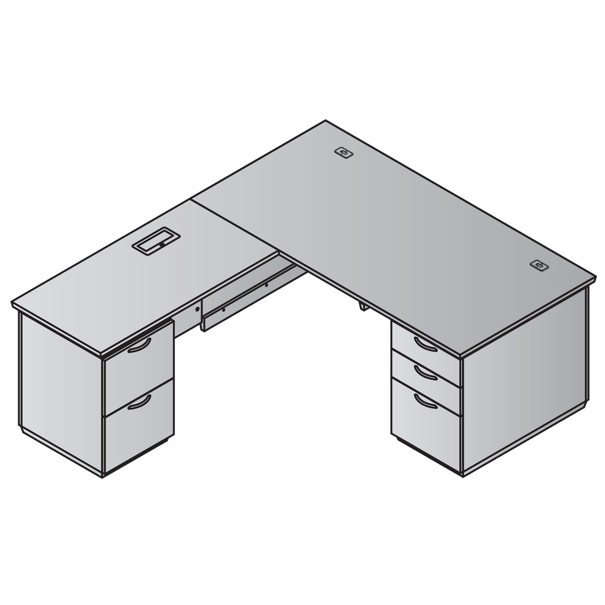 Tuxedo L-Shape with Left Return, 66" x 78"