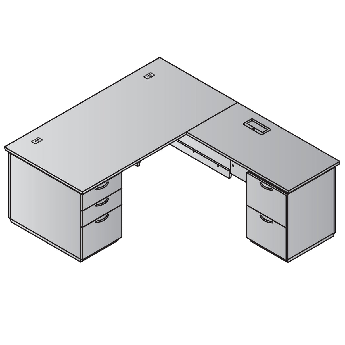 Tuxedo L-Shape with Right Return, 66" x 78"