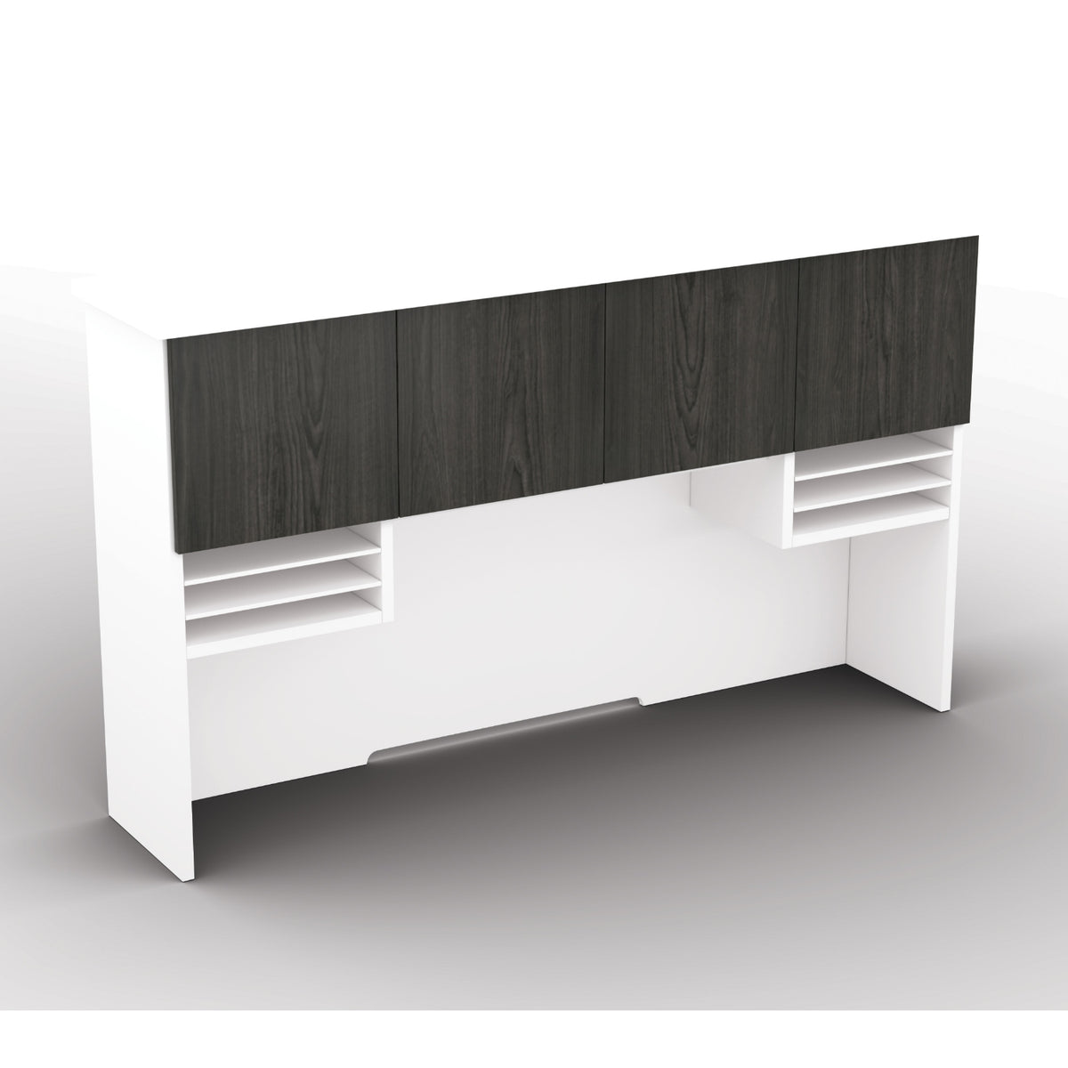Tuxedo 72" Hutch with Wood Doors, 72" W x 16" D x 42" H,