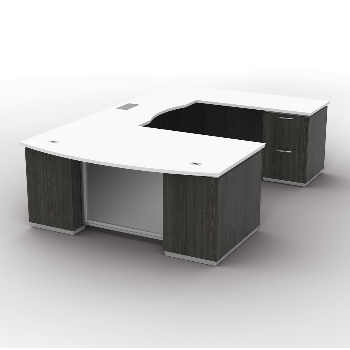 Tuxedo U-Shape with Bridge on Right, 72" x 114"