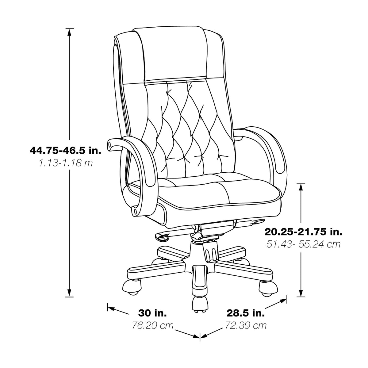 Townsend Traditional Top Grain Leather Executive Chair
