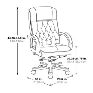 Townsend Traditional Top Grain Leather Executive Chair