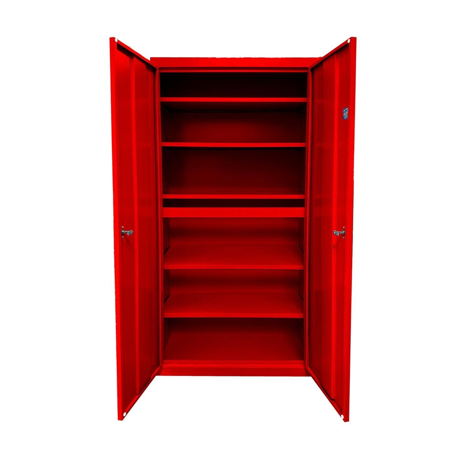 Herculite Heavy Duty Metal All-Adjustable 5-Shelf Storage Cabinet, 30" W x 18" D x 72" H