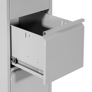 4-Drawer Metal Vertical File, Letter Width