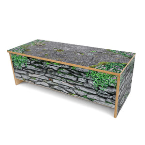 Nature View Stone Wall Bench, 12" H