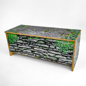 Nature View Stone Wall Bench, 14" H