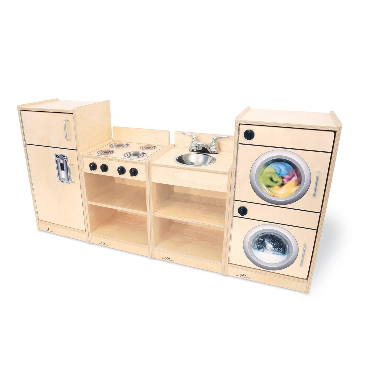 Let's Play Toddler Kitchen Ensemble, Natural Finish