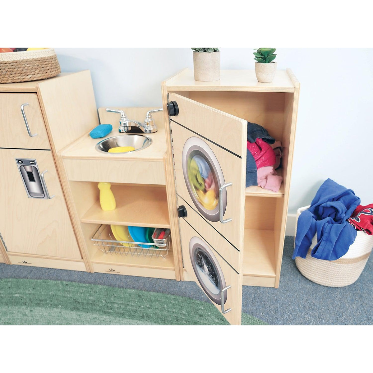 Let's Play Toddler Kitchen Ensemble, Natural Finish