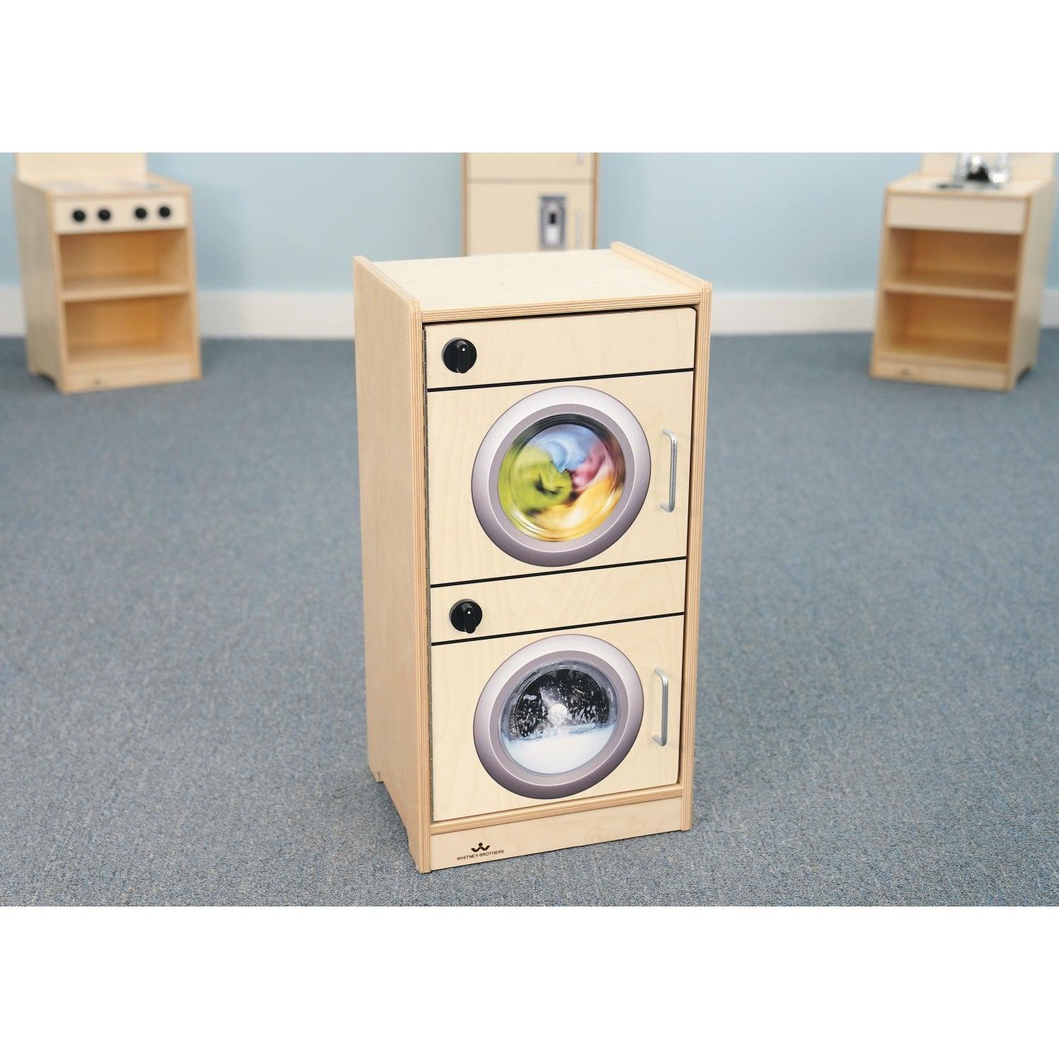 Let's Play Toddler Washer/Dryer, Natural Finish