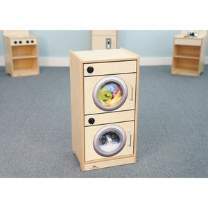 Let's Play Toddler Washer/Dryer, Natural Finish