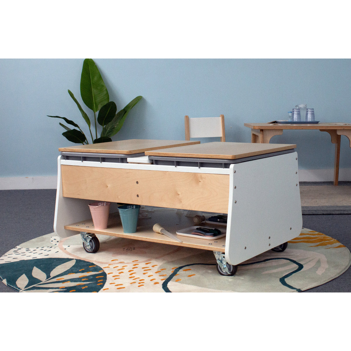 Mobile Two Tub Sand And Water Table