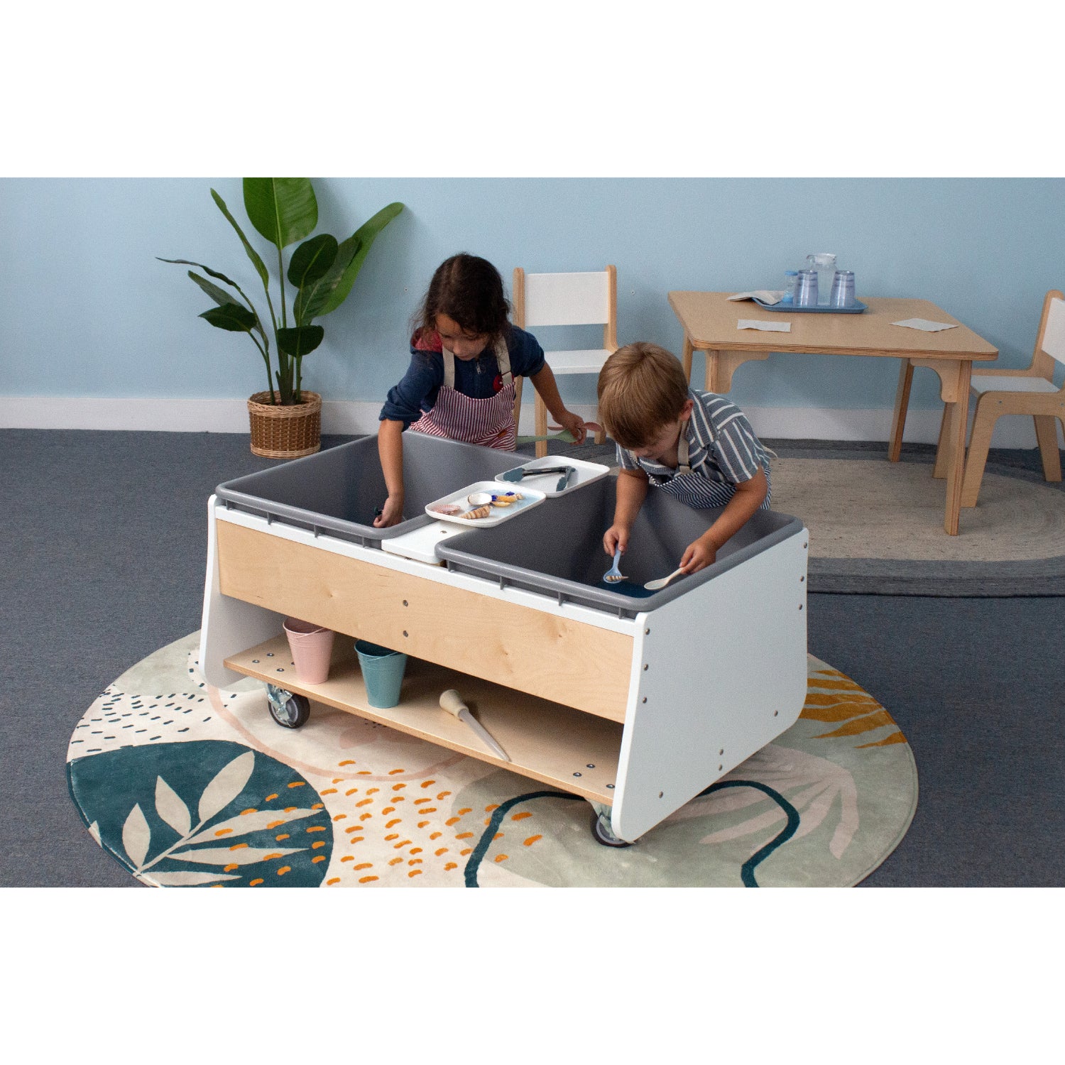 Mobile Two Tub Sand And Water Table