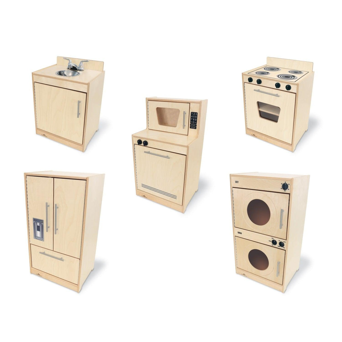 Contemporary Kitchen Ensemble, Natural Finish