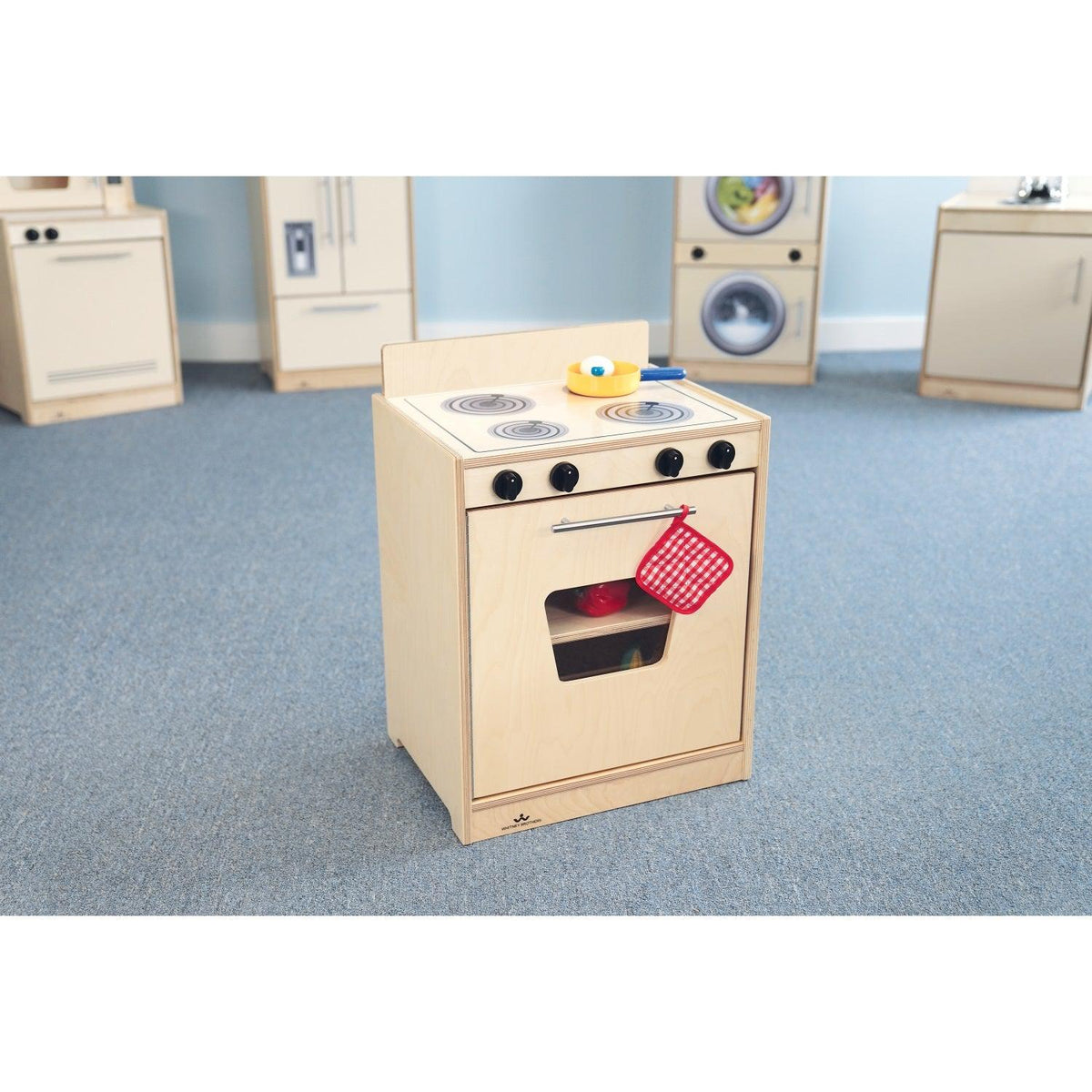 Contemporary Kitchen Stove, Natural Finish