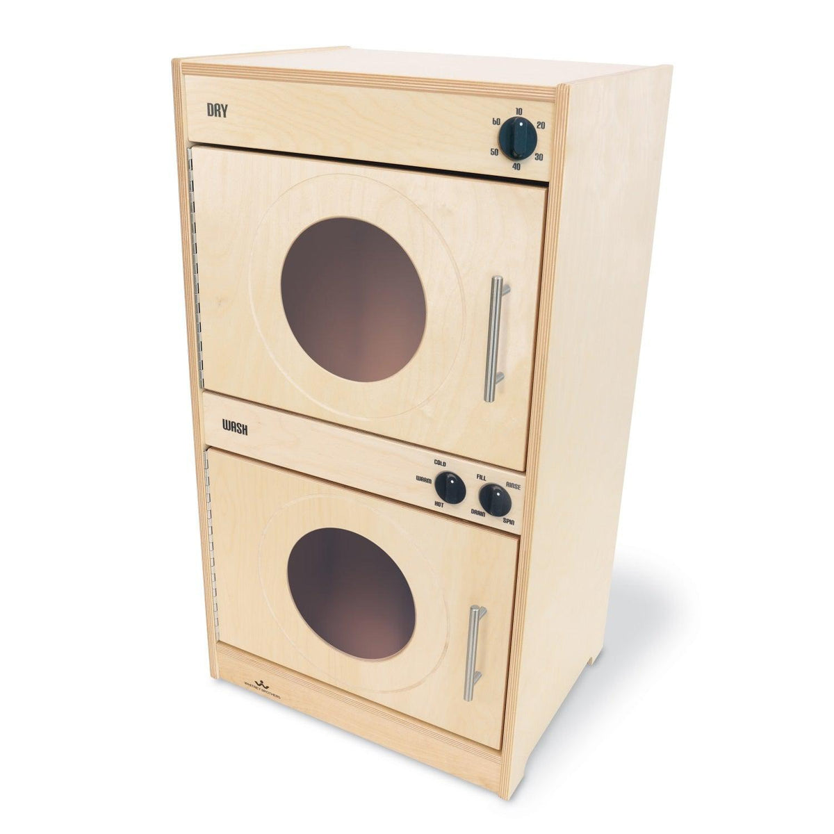 Contemporary Kitchen Washer and Dryer, Natural Finish