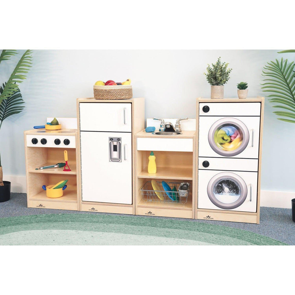 Let's Play Toddler Kitchen Ensemble, Natural/White